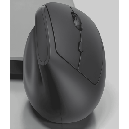 Ergonomic Mouse - Vertical Mouse with 800/1200/1600 Adjustable DPI, 6 Silent Buttons Design for S/M Hands, Auto Power Saving,Light Weight, 2.4Ghz Wireless Mouse for Laptop, Desktop, Pc-Black