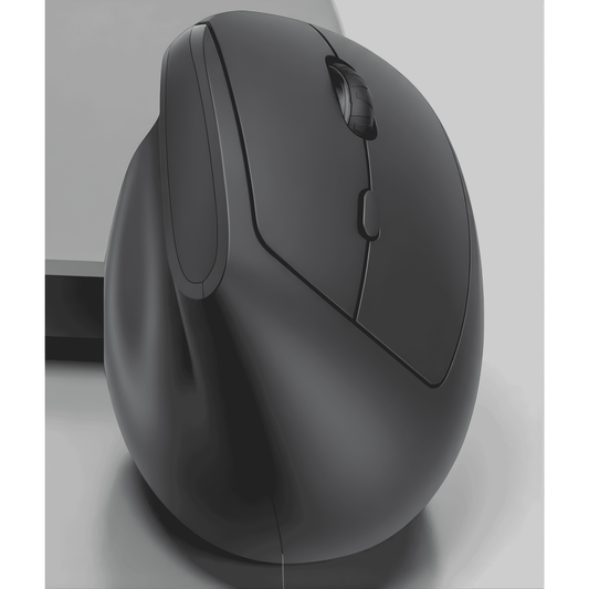 Ergonomic Mouse - Vertical Mouse with 800/1200/1600 Adjustable DPI, 6 Silent Buttons Design for S/M Hands, Auto Power Saving,Light Weight, 2.4Ghz Wireless Mouse for Laptop, Desktop, Pc-Black